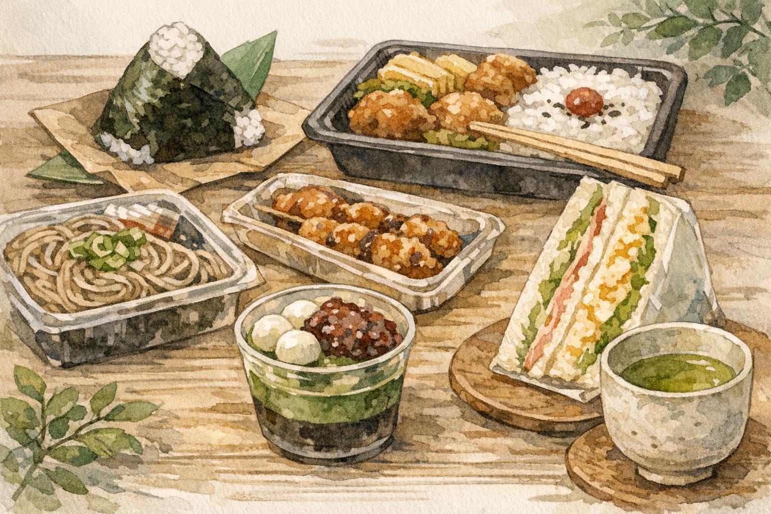 How Convenience Stores (Konbini) Became Food Icons detail image showing konbini food works because the range is broad enough to match…