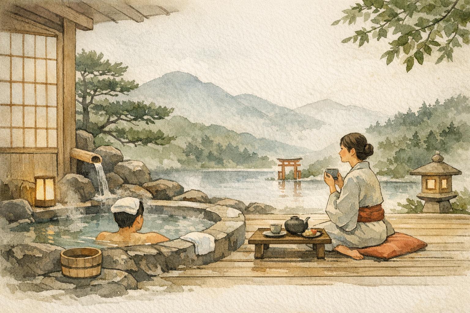How Japanese People Relax: From Onsen to Nature image showing cleanliness before immersion