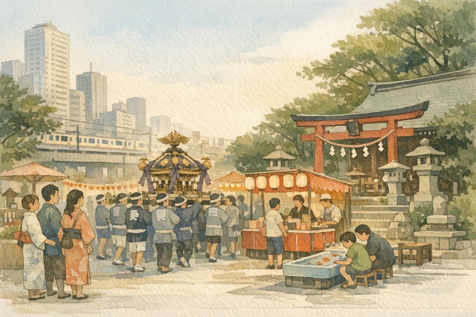 Japanese Festivals (Matsuri) in Modern Japan image showing memory through ritual action