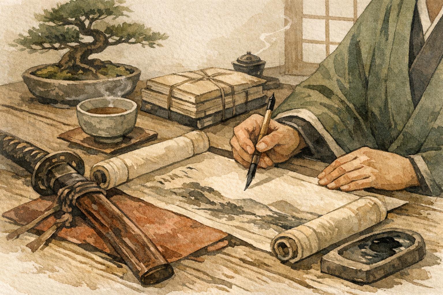 The Samurai: More Than Just Warriors detail image showing ideas about honor and loyalty became attached to samurai identity, but they…