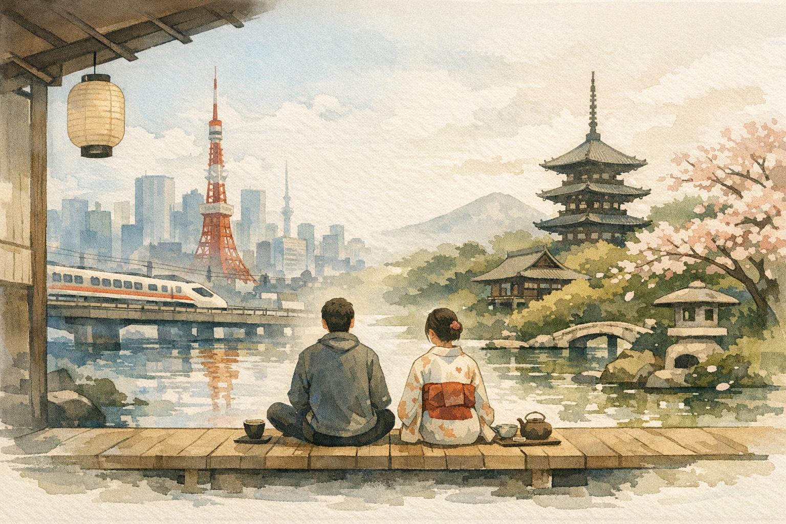 Tokyo vs Kyoto: Old vs Modern Japan image showing two cities, two kinds of rhythm