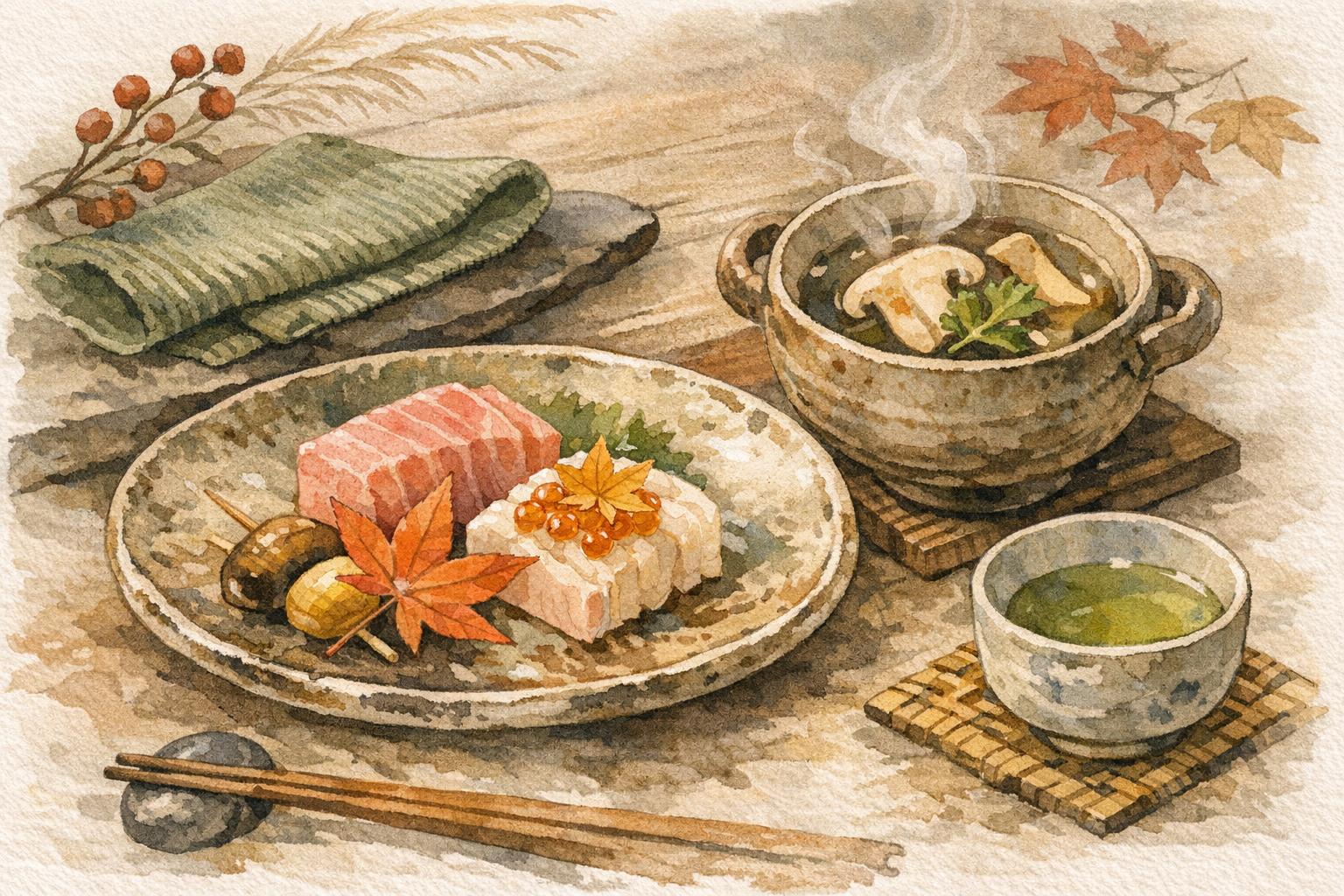 Why Japanese Food Presentation Matters So Much detail image showing seasonal awareness is strengthened because food, clothing, and travel…